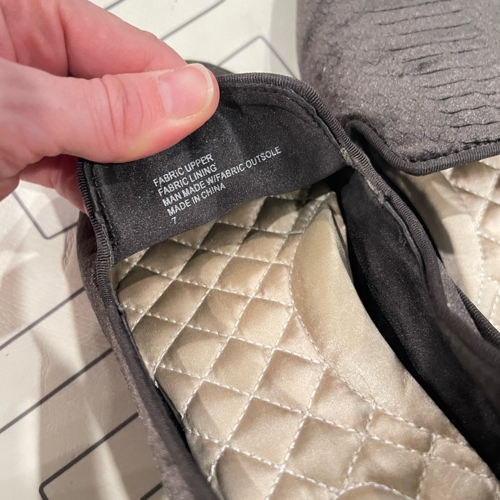 Birdies Charcoal Velvet Python Pattern Flats - image 8